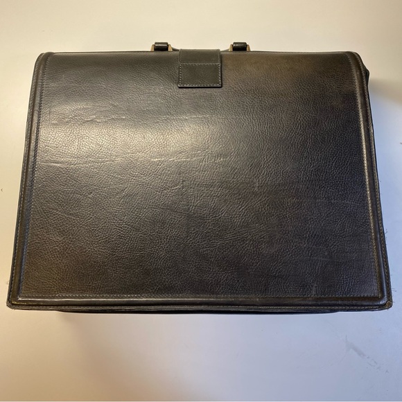 COLE HAAN - ITALIAN MADE - LEATHER BRIEFCASE DOCTOR / LAWYER BAG - Picture 15 of 16